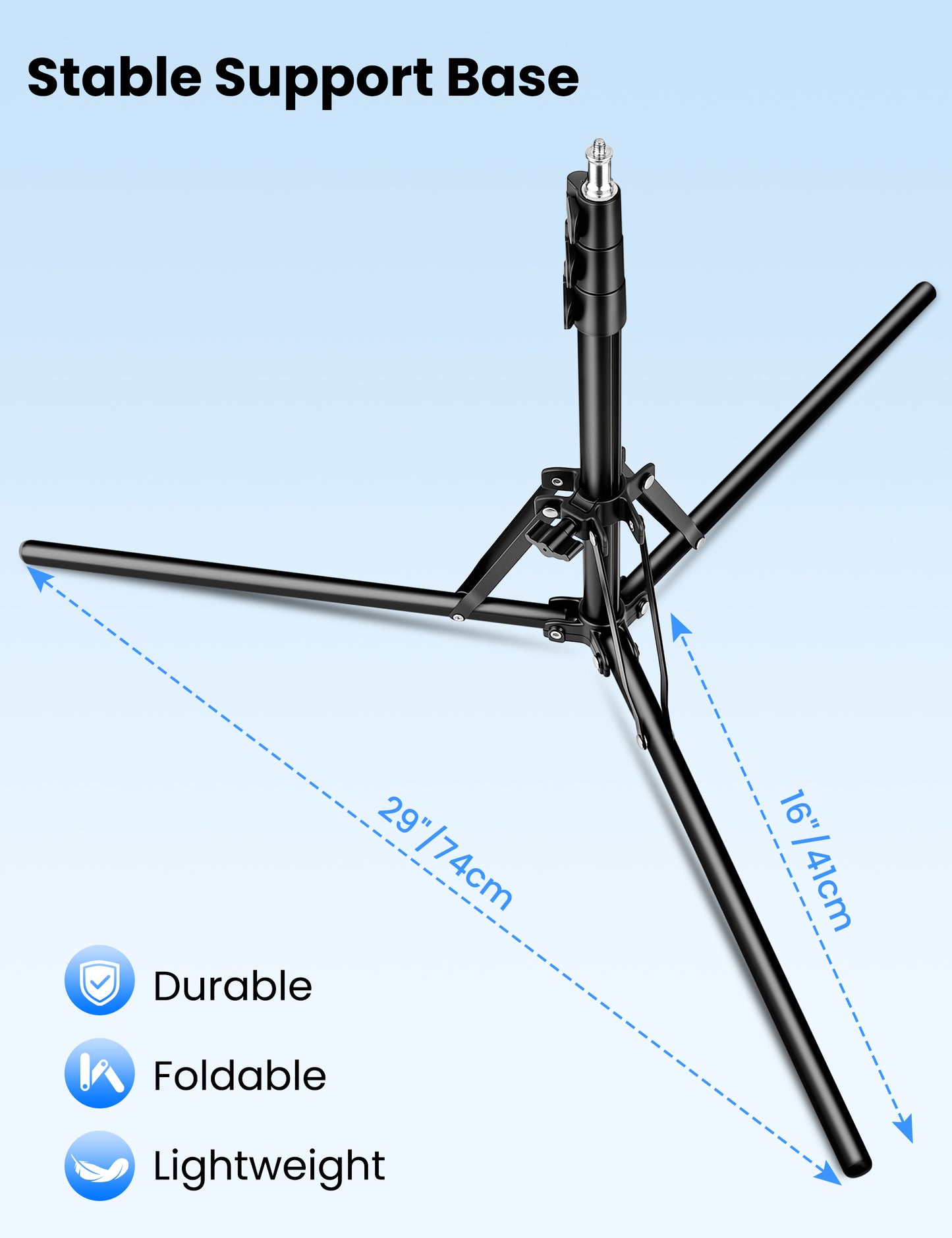 Hair Dryer Stand Hands Free, 20-63 Inch Adjustable Hair Dryer Holder with Tripod & Universal Clip, Blow Dryer Stand for Bathroom Salon Home, Perfect for Long Hair & Stylists(US)