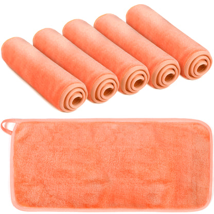 Nineigh Reusable Makeup Remover Cloth, 6 Pack Makeup Remover Pads Microfiber Flannel Facial Cleansing Cloth for Face Eyes Lips Make Up Removing, Suits All Skin Types(EU)