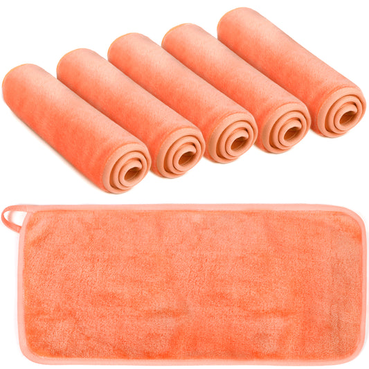 Nineigh Reusable Makeup Remover Cloth, 6 Pack Makeup Remover Pads Microfiber Flannel Facial Cleansing Cloth for Face Eyes Lips Make Up Removing, Suits All Skin Types(EU)