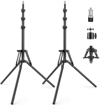 Nineigh Phone Tripod with Ball Head, 65'' Light Stand for Photography with 2 Pack, Reversible and Portable Tripod for Smartphone/Small Camera/Ring Light/Umbrella/Reflector/Softbox(EU))
