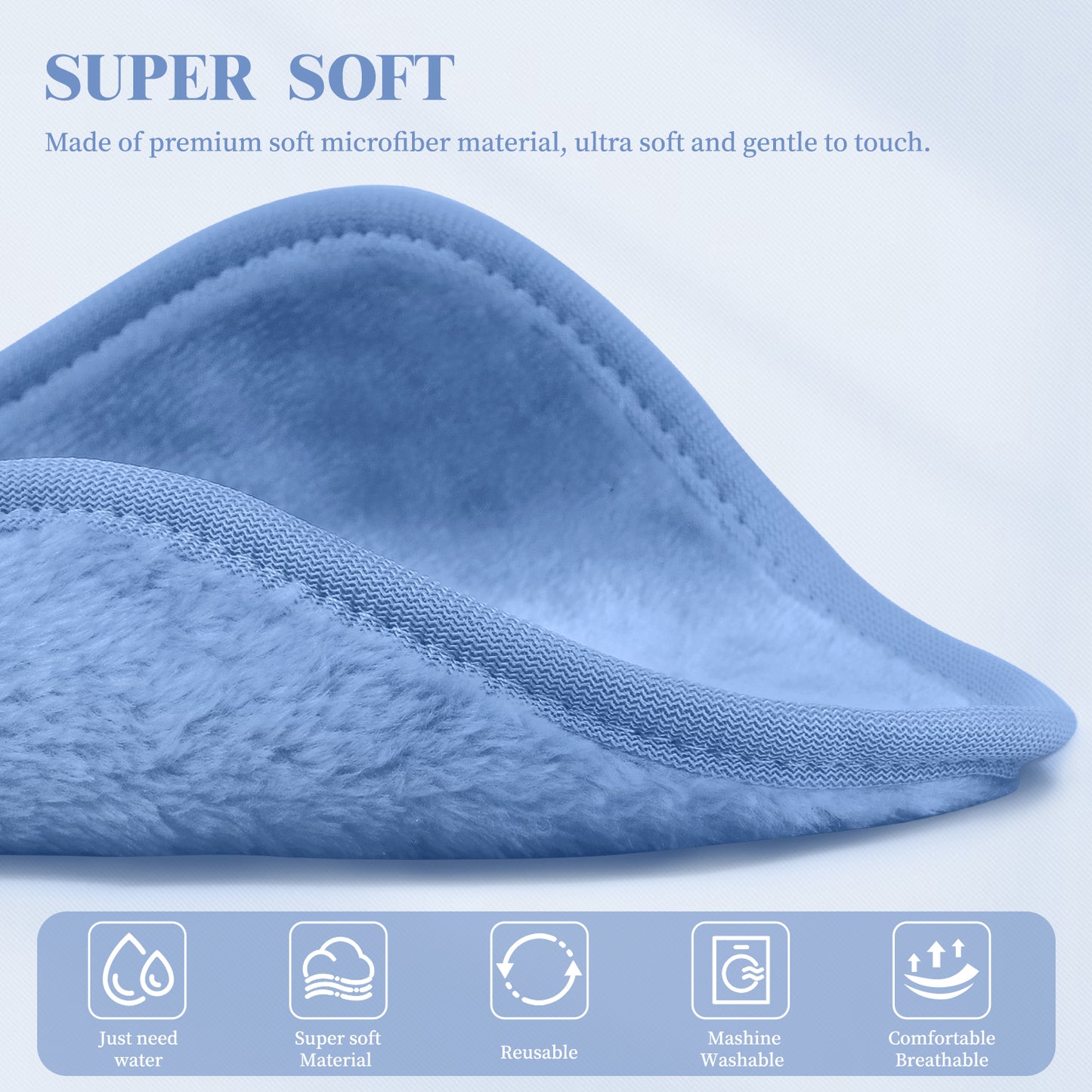 15 Pack Microfibre Face Cloth, 15 x 15 cm Makeup Remover Cloth Reusable Face Cloths for Cleansing, Ultra Soft Makeup Remover Pads for Daily Travel Cosmetic Erase, Multi-colored(EU)