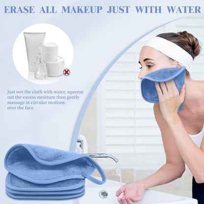15 Pack Microfibre Face Cloth, 15 x 15 cm Makeup Remover Cloth Reusable Face Cloths for Cleansing, Ultra Soft Makeup Remover Pads for Daily Travel Cosmetic Erase, Multi-colored(EU)