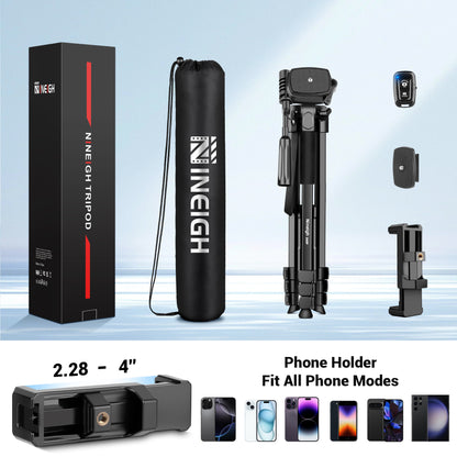 Phone Tripod, 64” Cell Phone Tripod for iPhone, Extra Long 83” Tall Tripods Selfie Stick with Wireless Remote Extendable Phone Holder Stand for Camera Photo Video Recording(US)