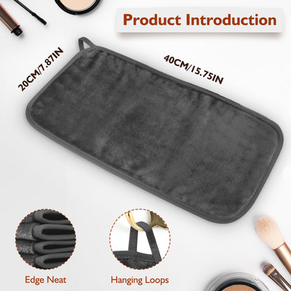 Nineigh Reusable Makeup Remover Cloth, 6 Pack Makeup Remover Pads Microfiber Flannel Facial Cleansing Cloth for Face Eyes Lips Make Up Removing, Suits All Skin Types(EU)