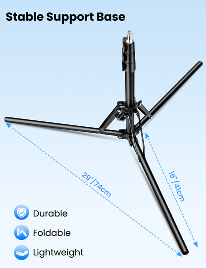 Hair Dryer Stand Hands Free, 20-63 Inch Adjustable Hair Dryer Holder with Tripod & Universal Clip, Blow Dryer Stand for Bathroom Salon Home, Perfect for Long Hair & Stylists(US)