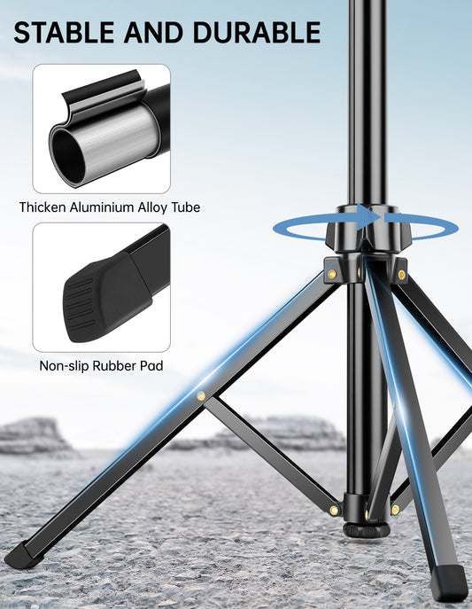 Nineigh Phone Tripod Stand, 71'' Extendable Selfie Stick Tripod for iPhone, Lightweight Mobile Phone stand for Filming with Remote, Compatible with Samsung Huawei Small Camera（EU）