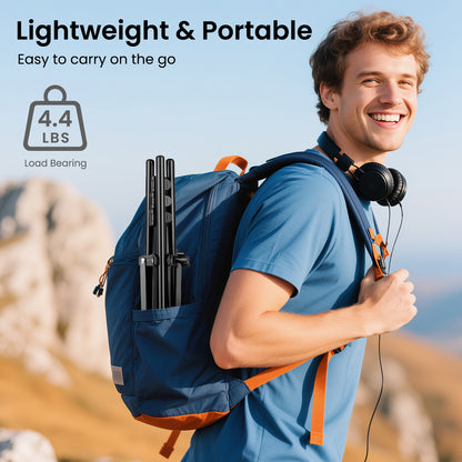 Nineigh 85'' Tall Phone Tripod, Portable Tripod for iPhone with Extendable Arm & Remote, Overhead Mobile Phone Stand for Filming, Compatible with Smartphone/Small Camera/Ring Light